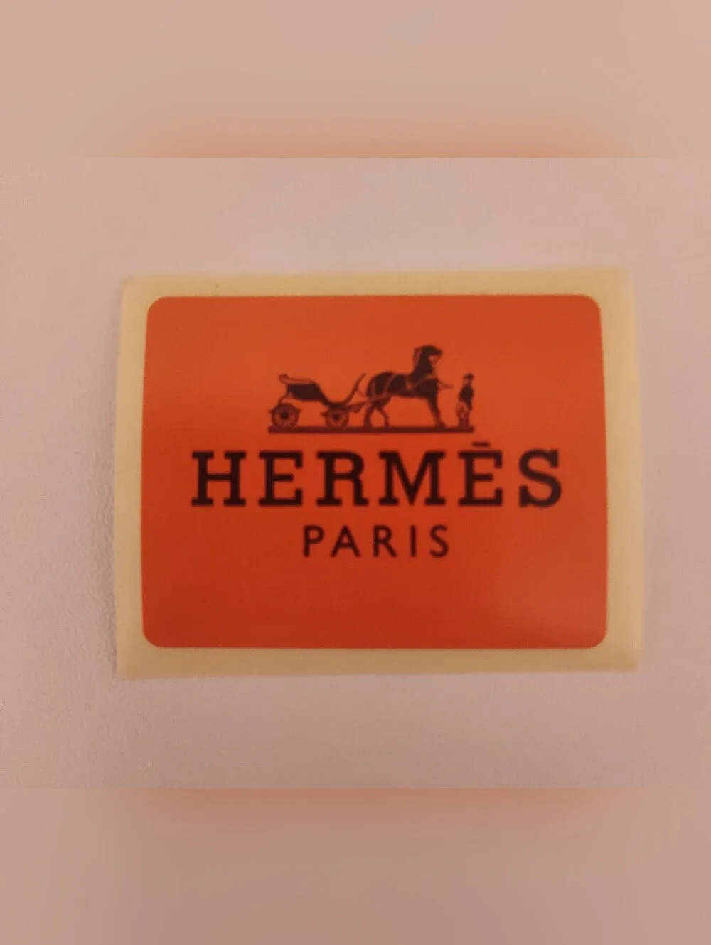 HERMÈS Paris Orange Logo Decal Sticker Set of 4 Luxury Gift Box Seals